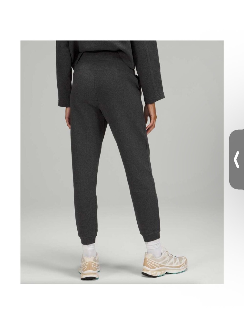 LULULEMON Ribbed High-Rise Jogger 25" *7/8 Length Heathered Black Gray - Picture 3 of 7